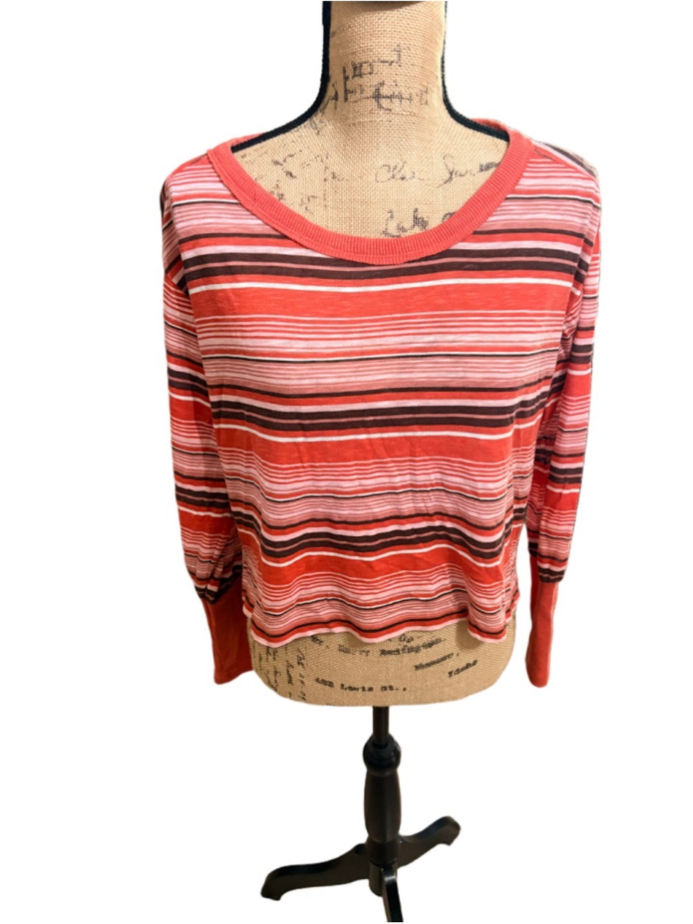 Anthropologie Pilcro Heritage Pullover Boxy Striped Blouse Size S (oversized) - Picture 3 of 8